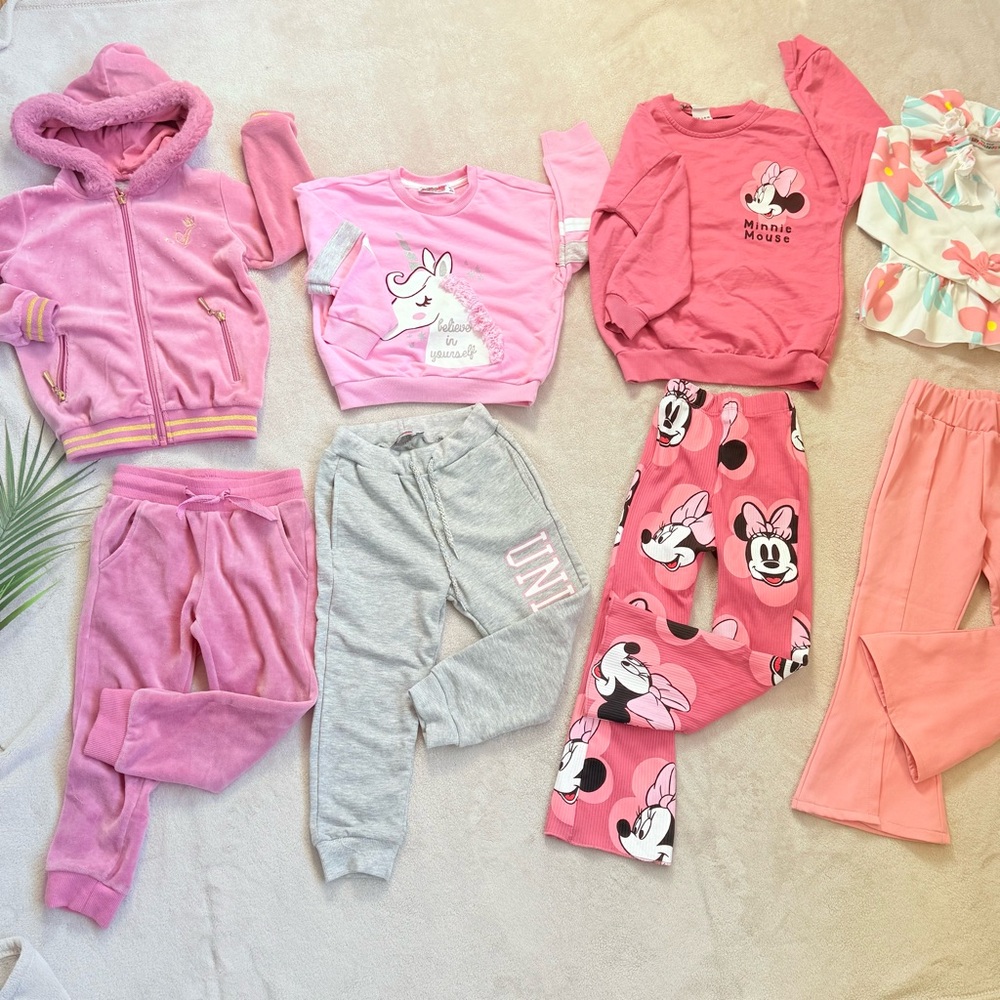 Girls Outfit Bundle Size 3-4 & 4-5 Years Minnie Mouse Unicorn Tracksuit Lot Cute